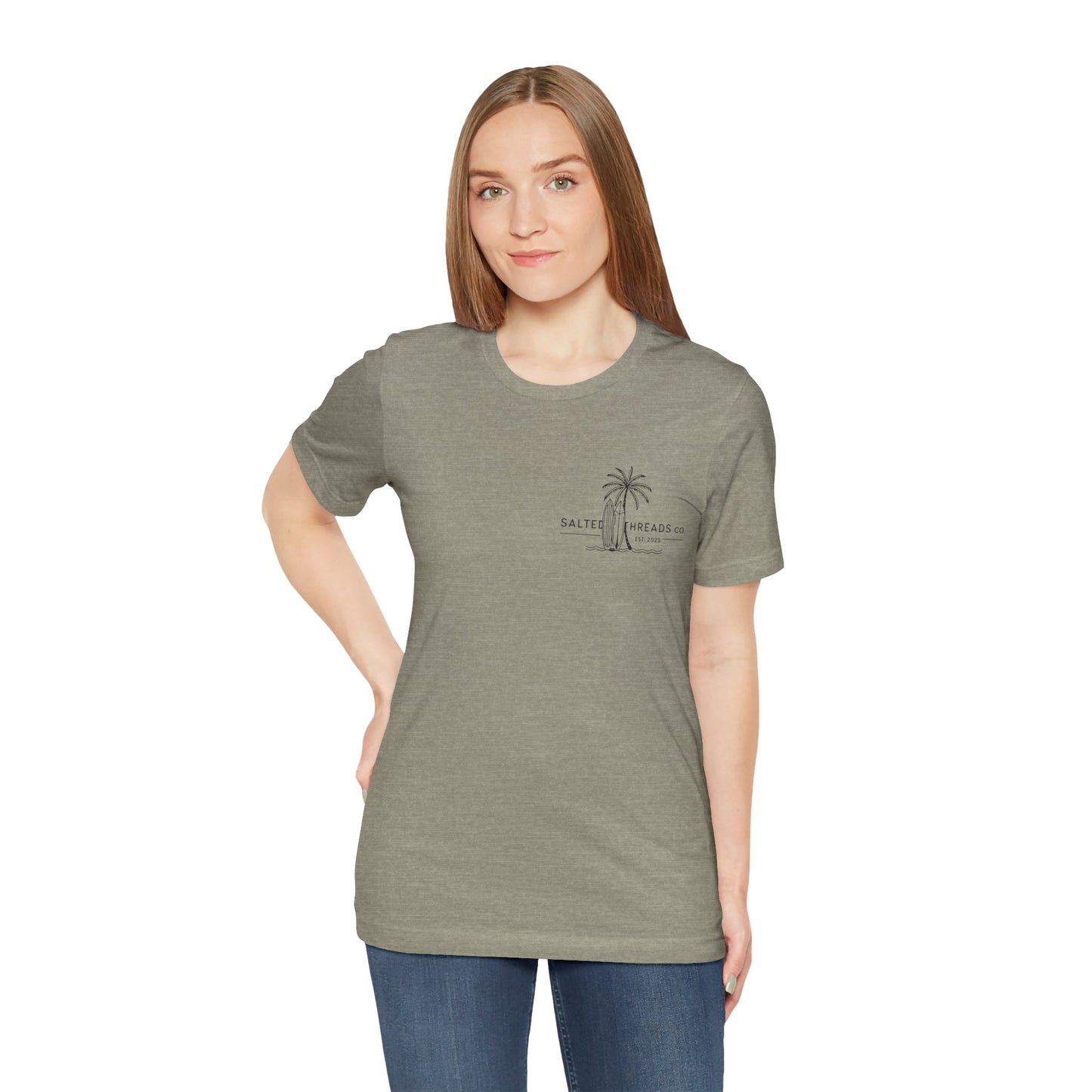 Beach Life Unisex Tee Heather Stone