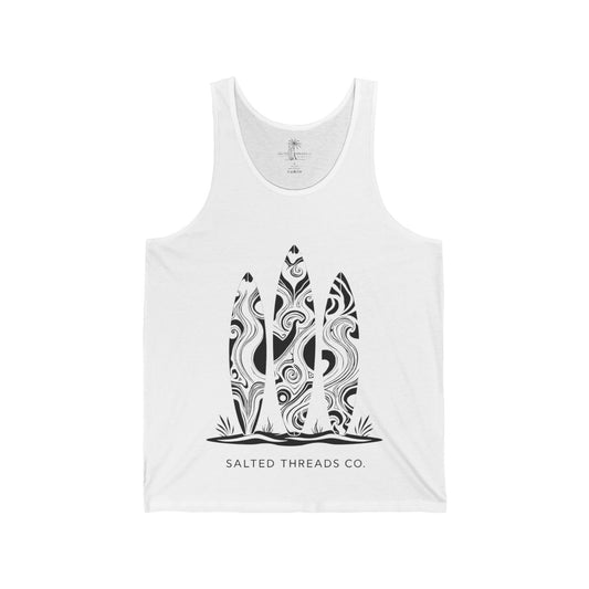 Salted Threads Surf Design Unisex Jersey Tank Top - Three Amigos