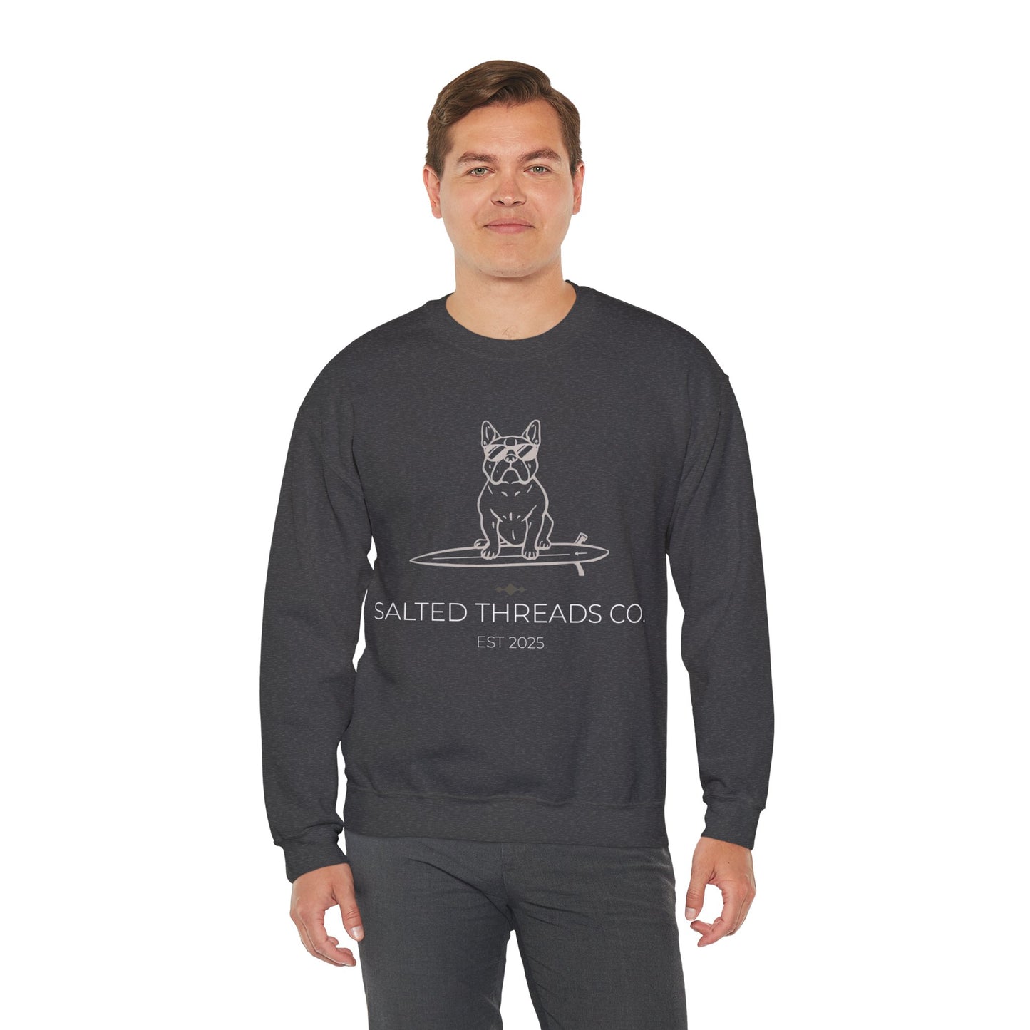 Salted Threads Co. French Bulldog Unisex Heavy Blend™ Crewneck Sweatshirt