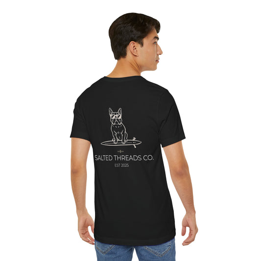 Cool French Bulldog Surfing Unisex Tee