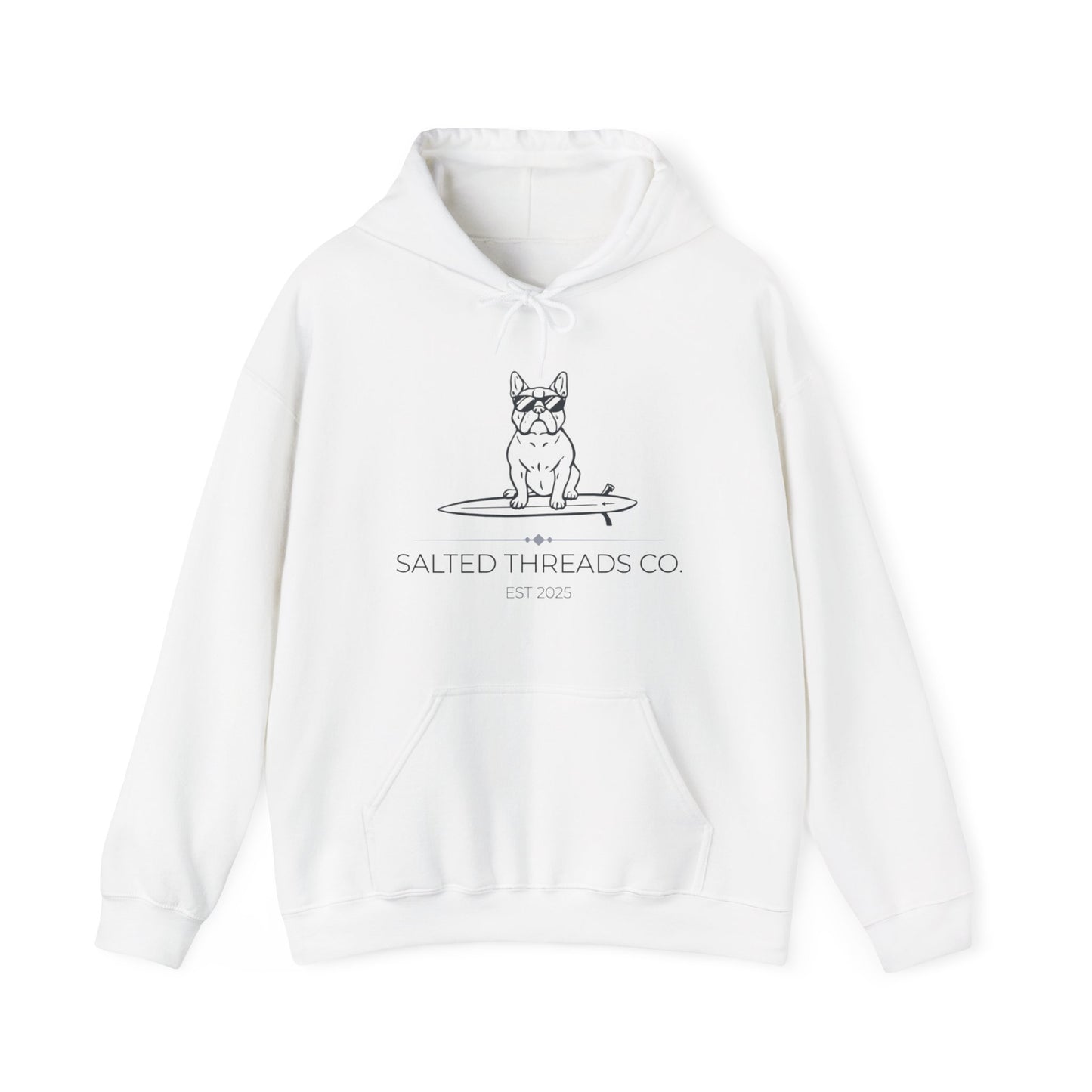 Salted Threads Co. French Bulldog Hoodie - Unisex Heavy Blend Sweatshirt