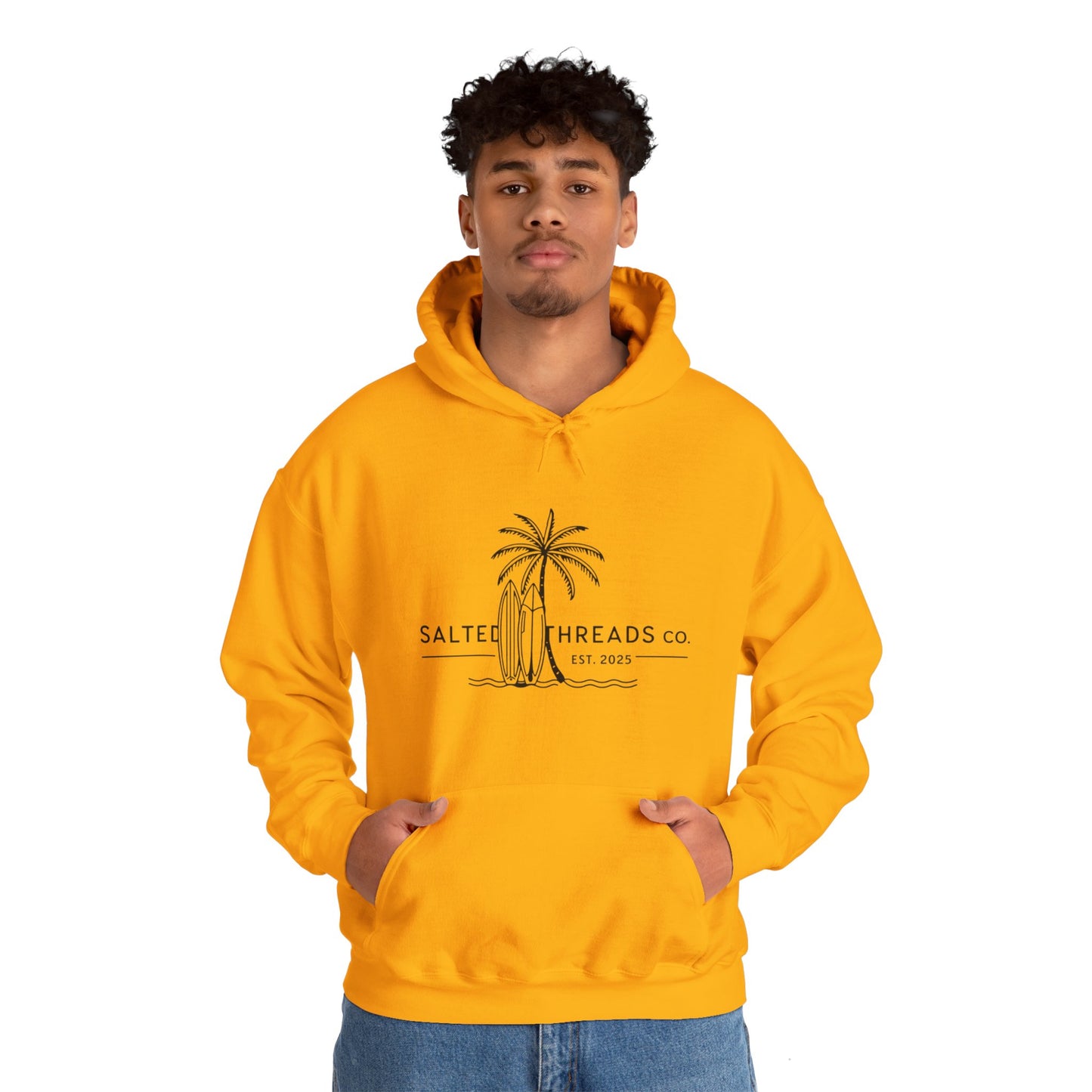 Beach Vibes Hooded Sweatshirt Gold