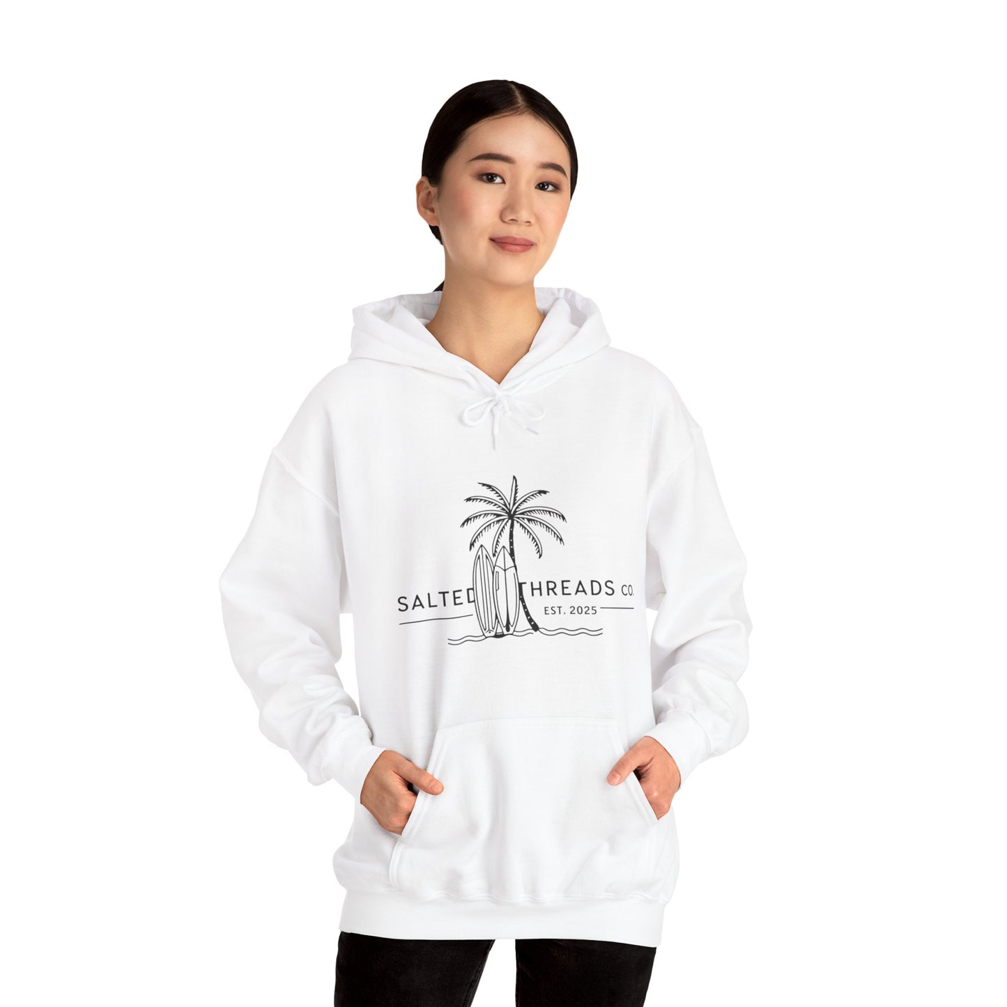 Beach Vibes Hooded Sweatshirt White