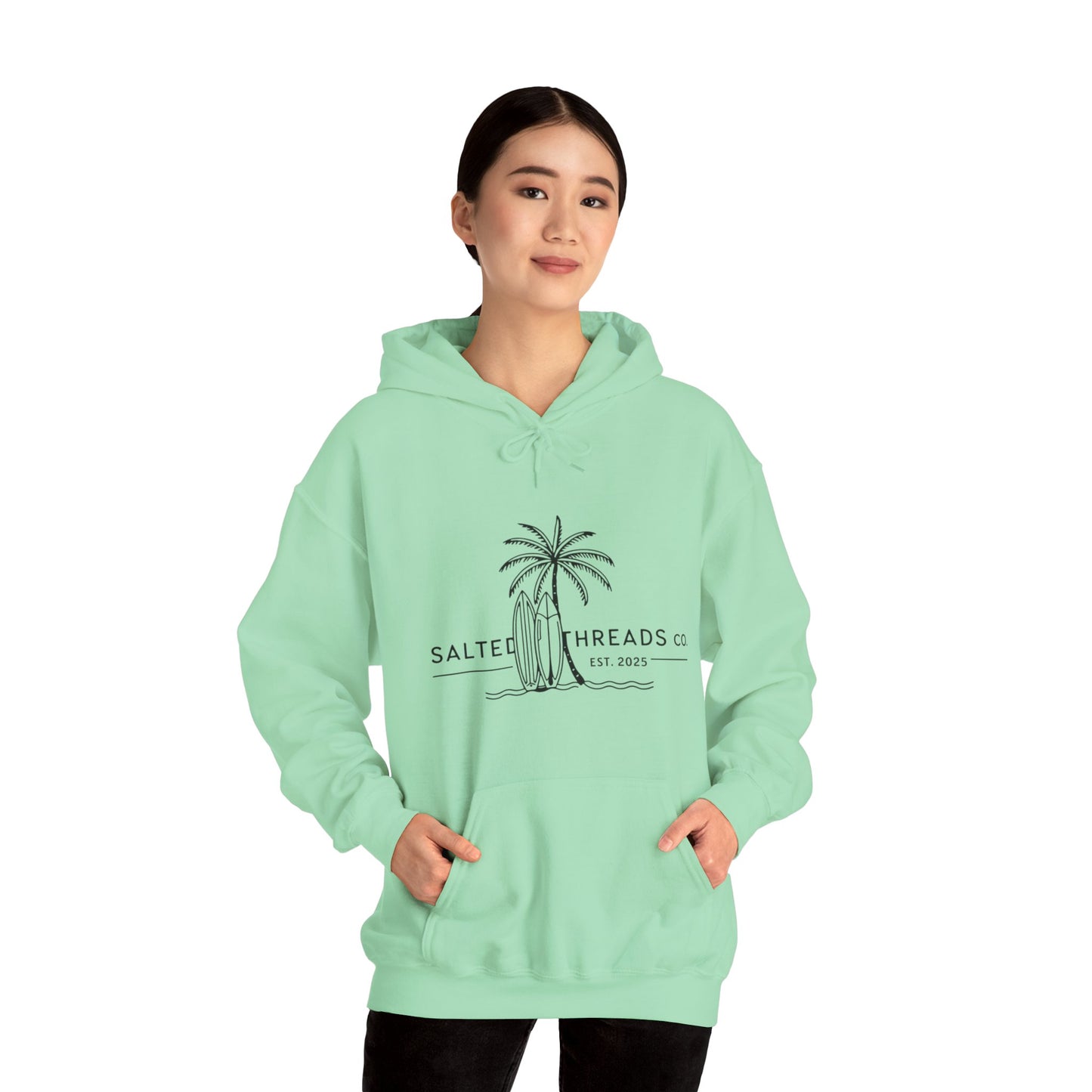 Beach Vibes Hooded Sweatshirt Mint