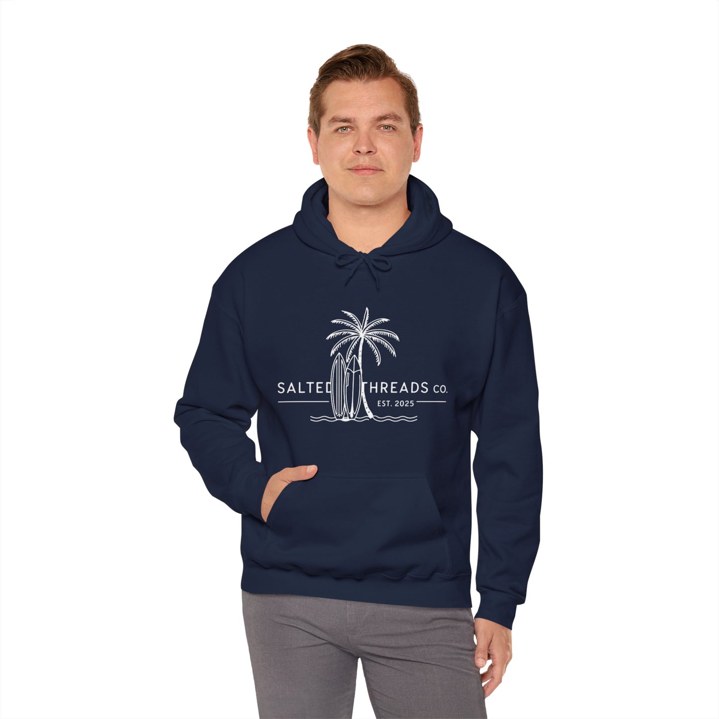 Salted Threads Co. Surf Vibes Unisex Heavy Blend Hoodie - Navy