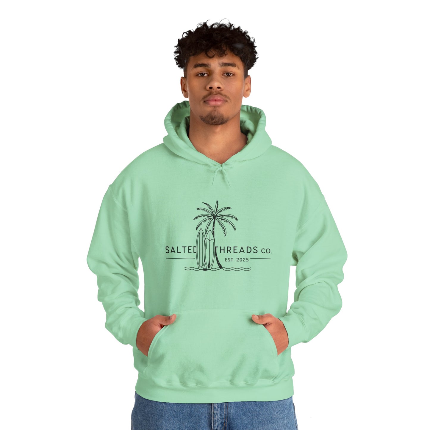 Beach Vibes Hooded Sweatshirt Mint