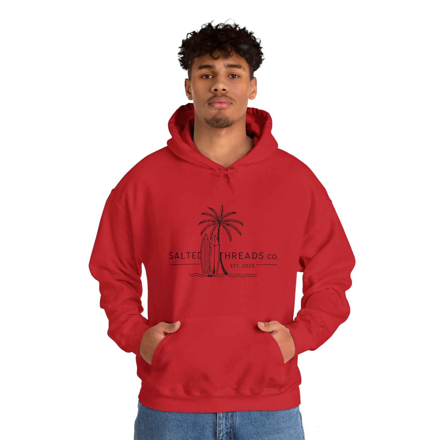 Beach Vibes Hooded Sweatshirt Red