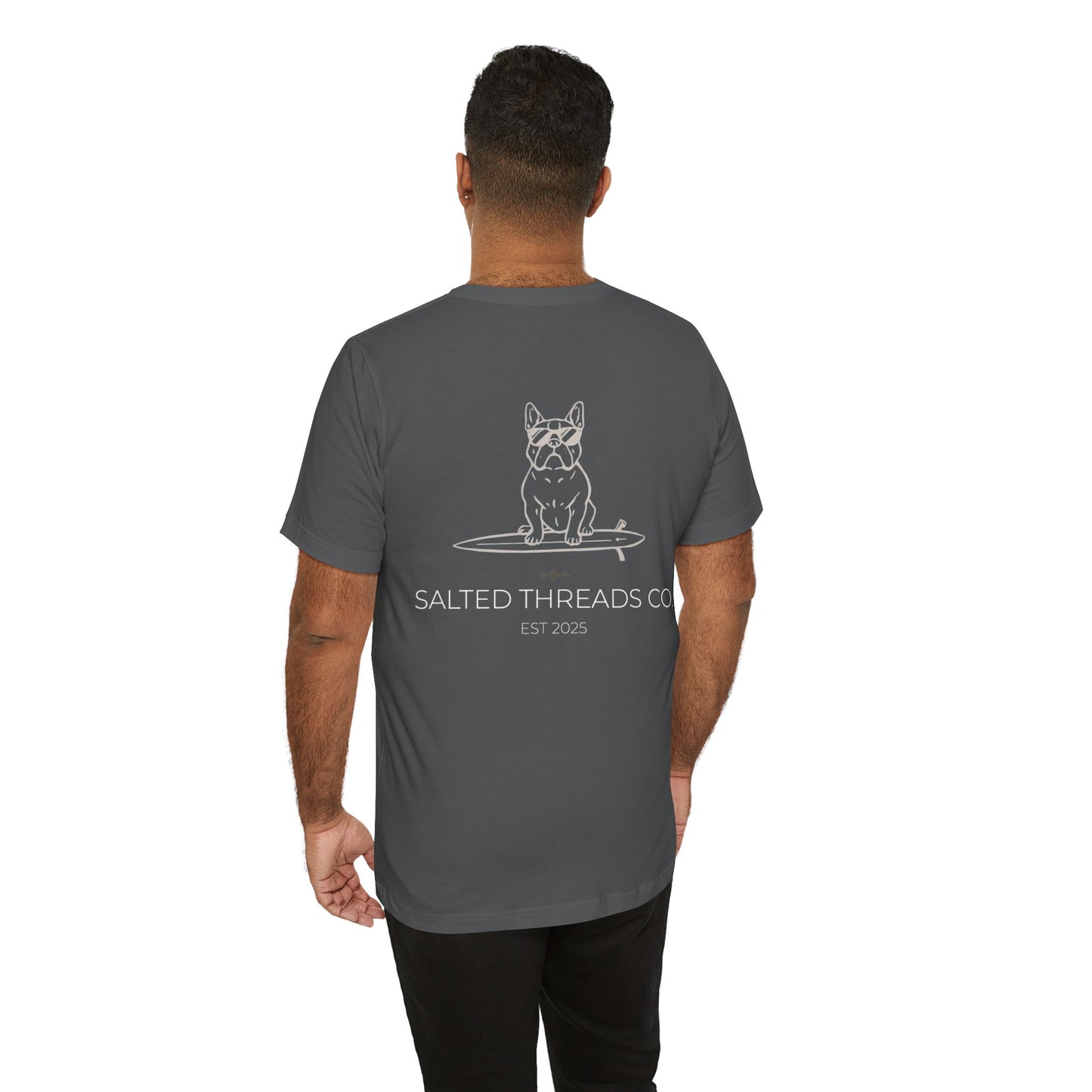 Cool French Bulldog Surfing Unisex Tee