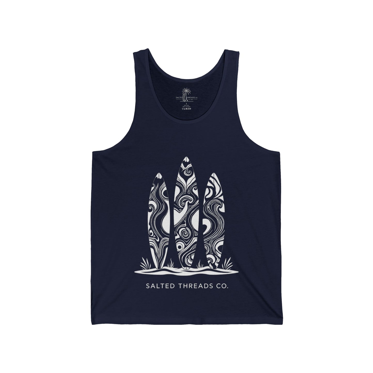 Salted Threads Co. Surf-Inspired Unisex Jersey Tank - Three Amigos