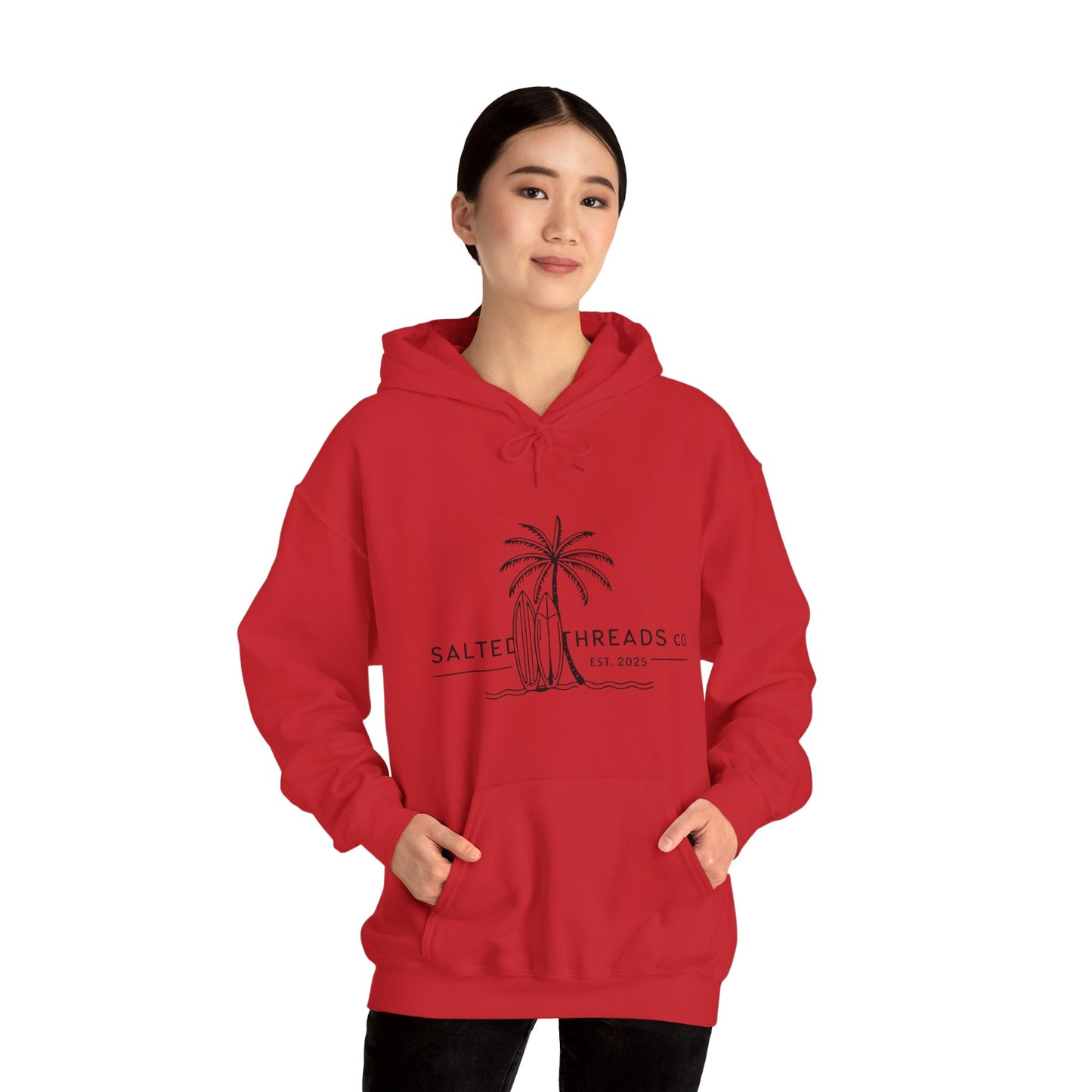 Beach Vibes Hooded Sweatshirt Red