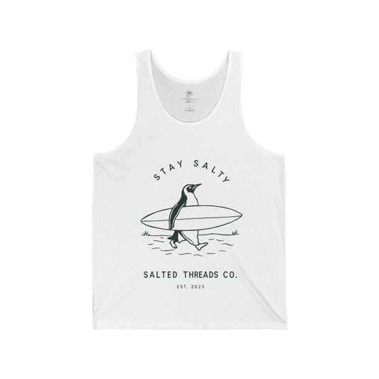 Stay Salty Unisex Jersey Tank - Summer Vibes Surfing Tee