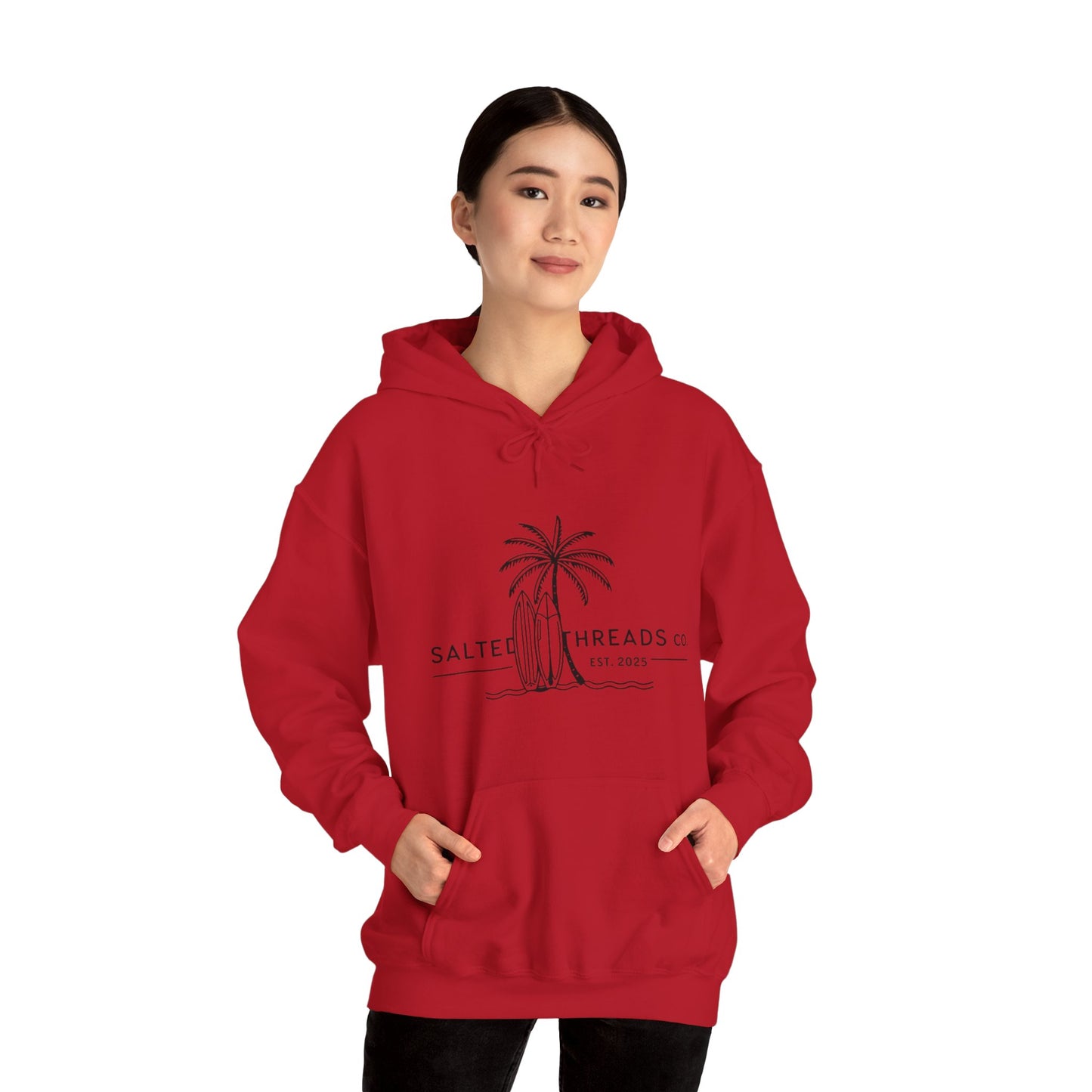 Beach Vibes Hooded Sweatshirt Cherry Red