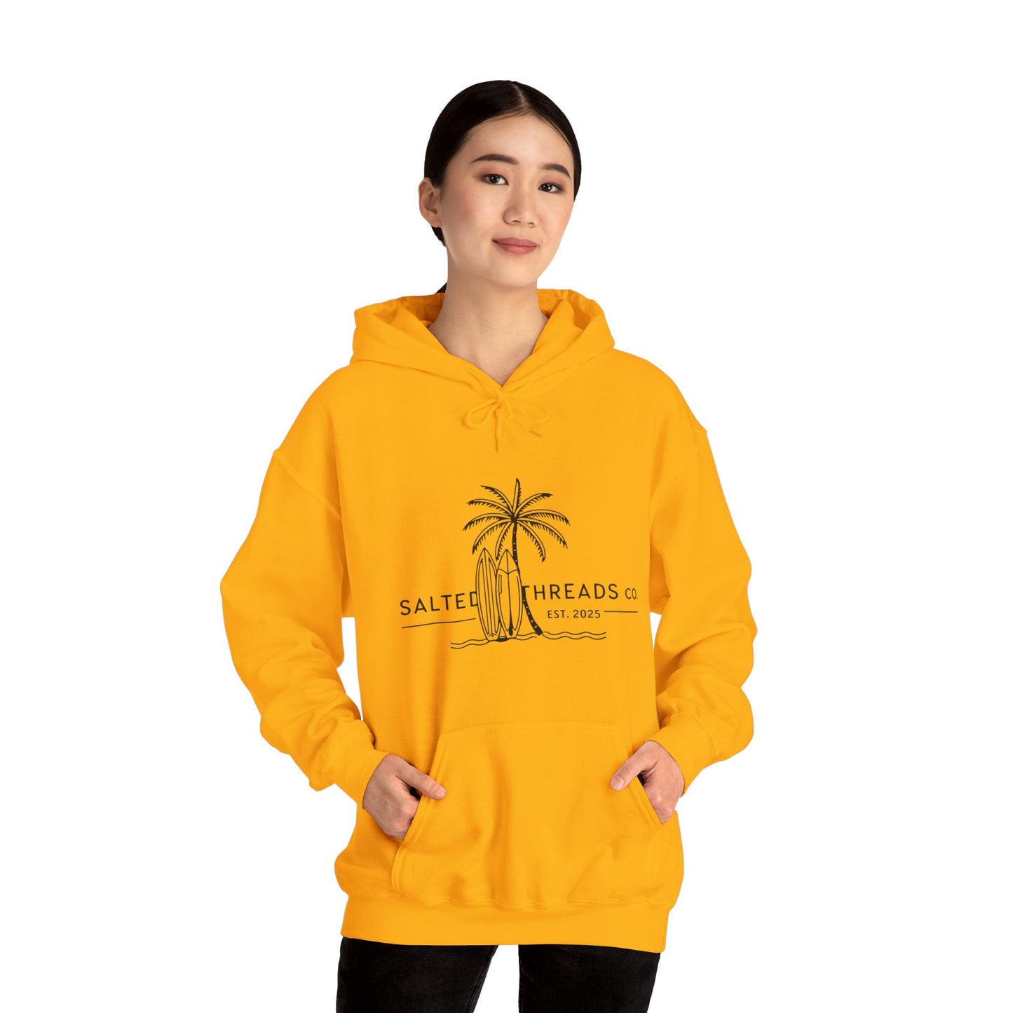 Beach Vibes Hooded Sweatshirt Gold