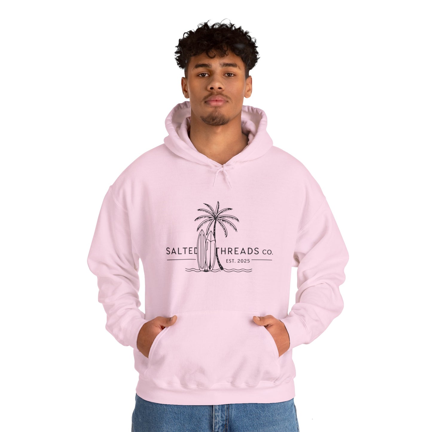 Beach Vibes Hooded Sweatshirt Pink