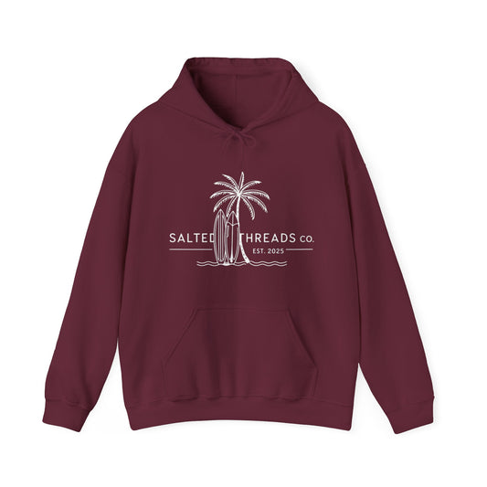 Salted Threads Co. Surf Vibes Unisex Heavy Blend Hoodie - Maroon