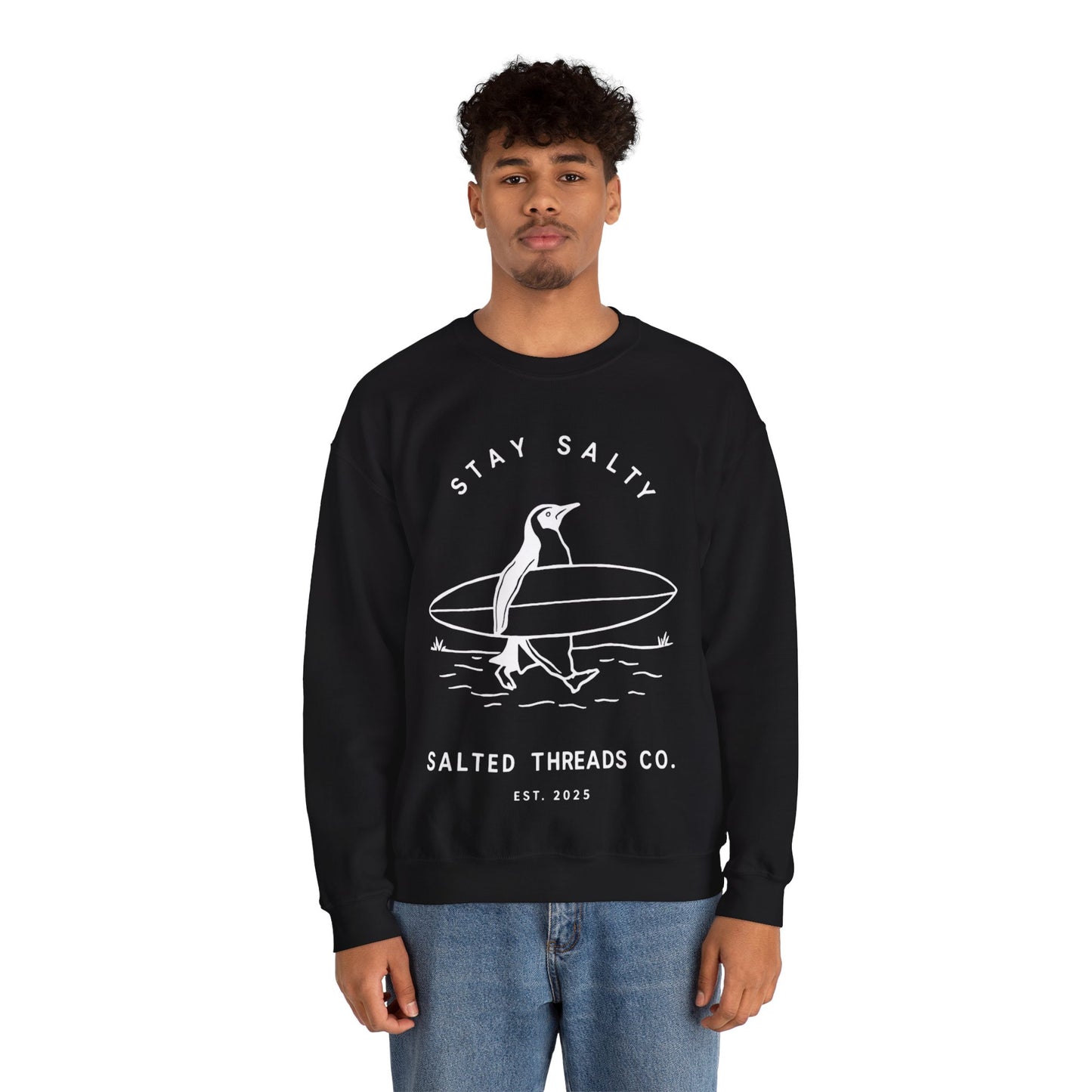 Stay Salty Penguin - Crewneck Sweatshirt - Perfect for Everyday Comfort