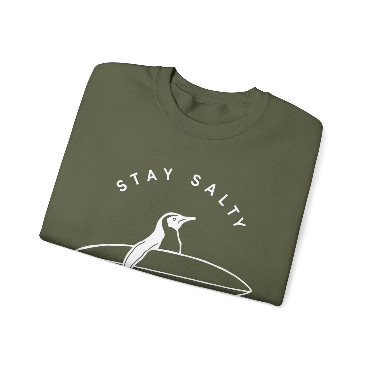 Stay Salty Penguin - Crewneck Sweatshirt - Perfect for Everyday Comfort