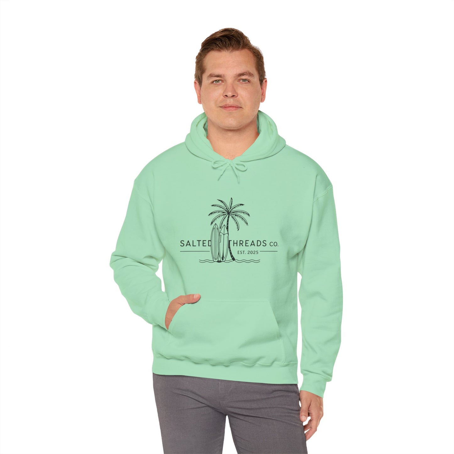 Beach Vibes Hooded Sweatshirt Mint