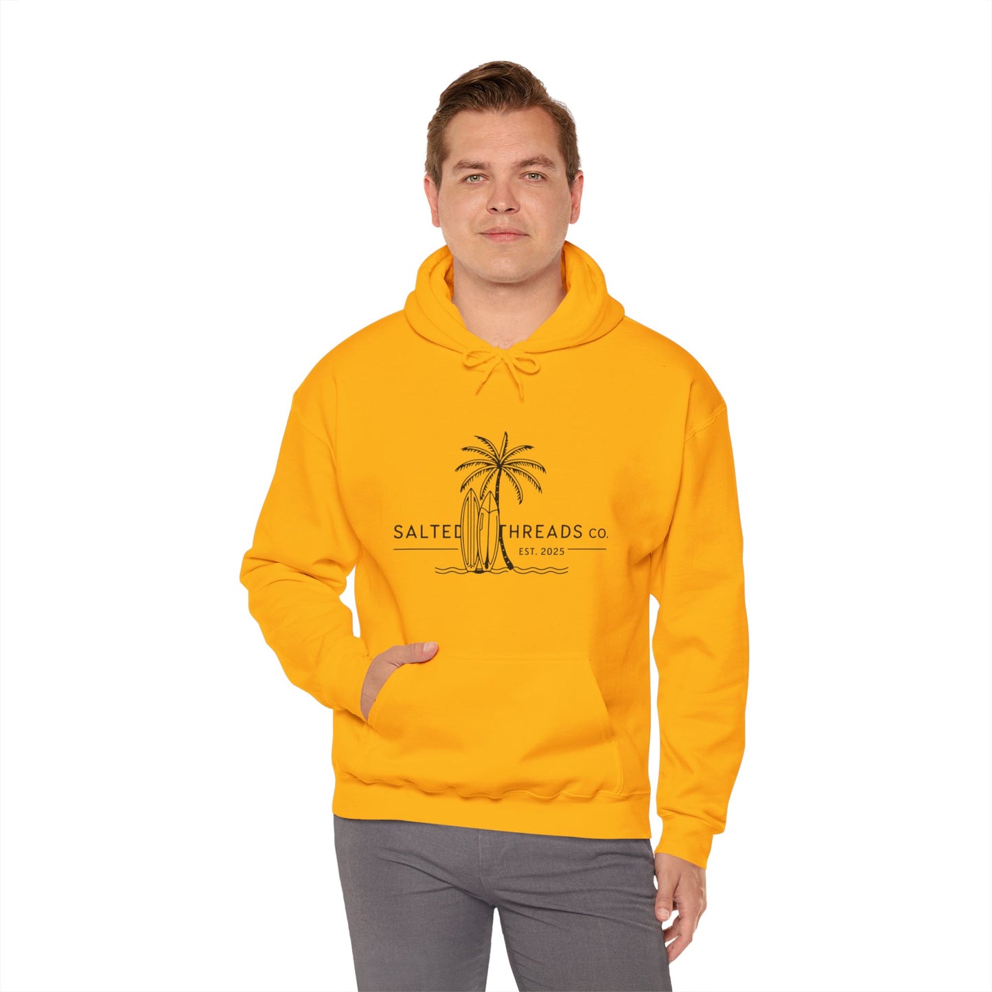 Beach Vibes Hooded Sweatshirt Gold