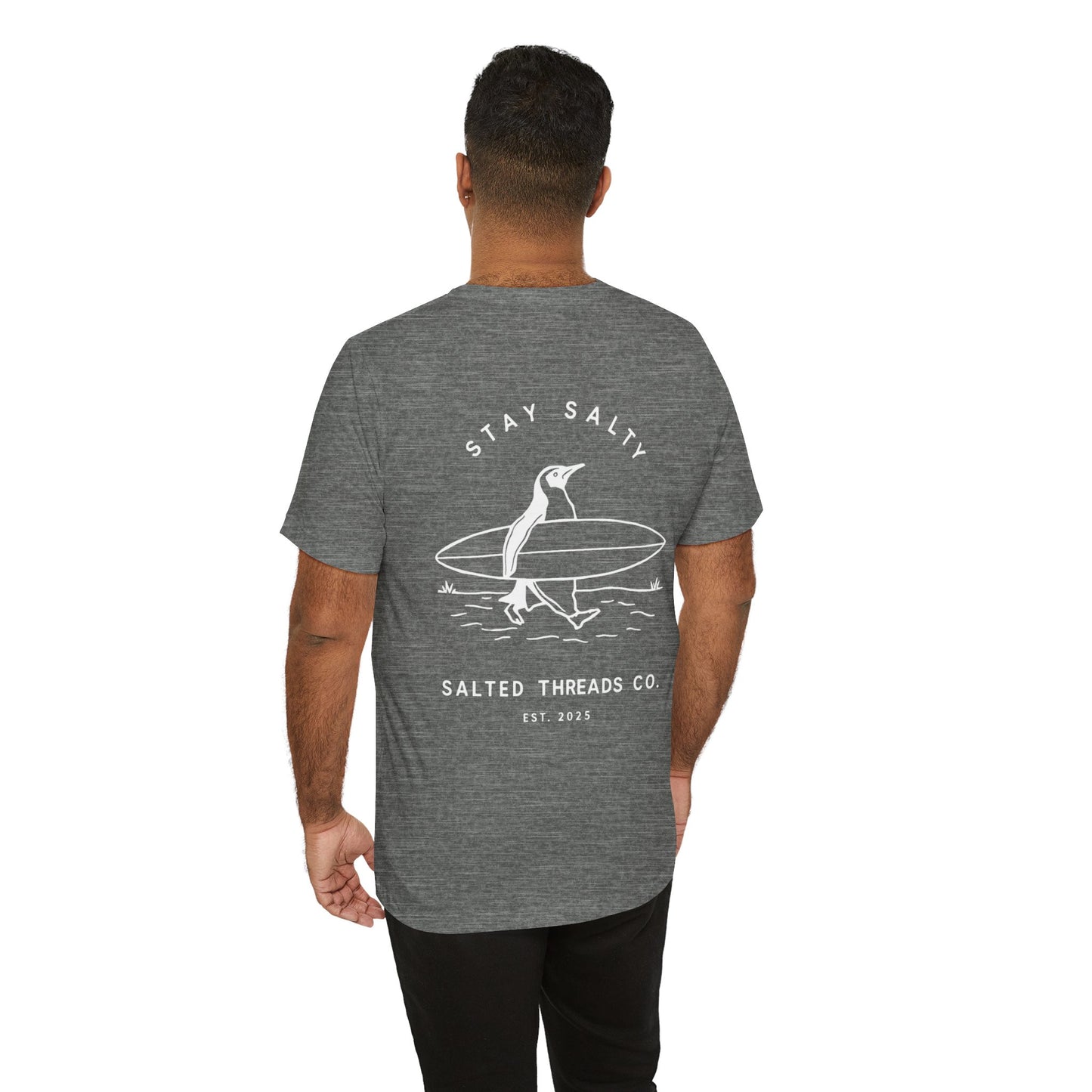 Stay Salty Penguin Unisex Short Sleeve Tee