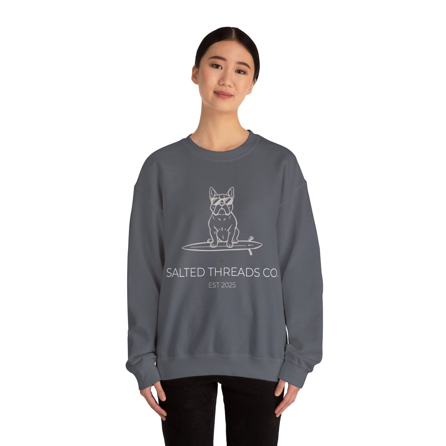 Salted Threads Co. French Bulldog Unisex Heavy Blend™ Crewneck Sweatshirt