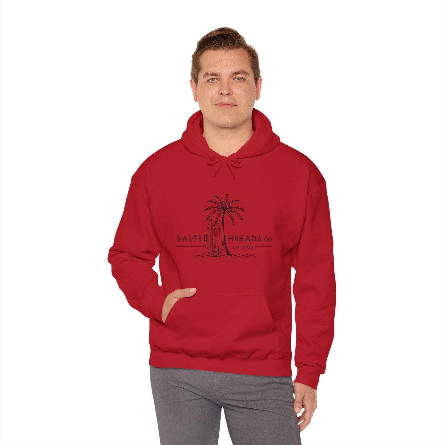 Beach Vibes Hooded Sweatshirt Cherry Red