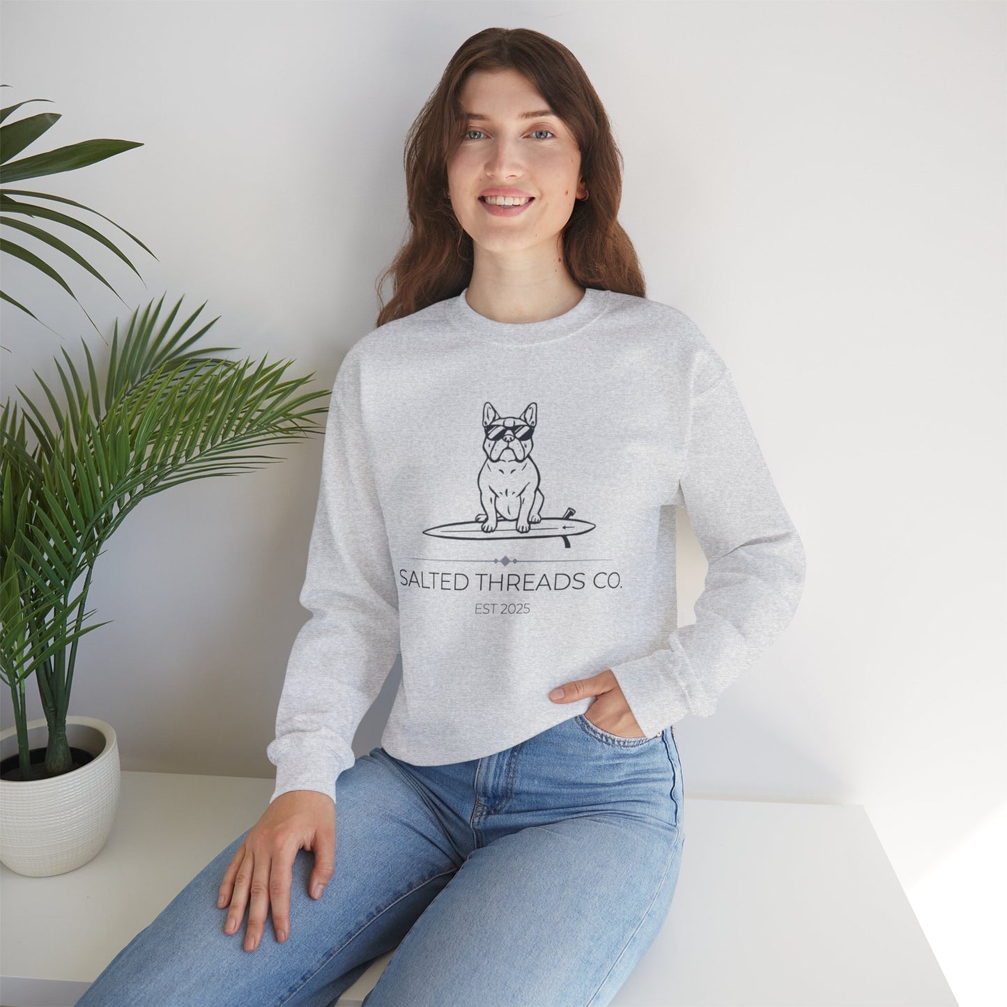 Salted Threads Co. French Bulldog Crewneck Sweatshirt