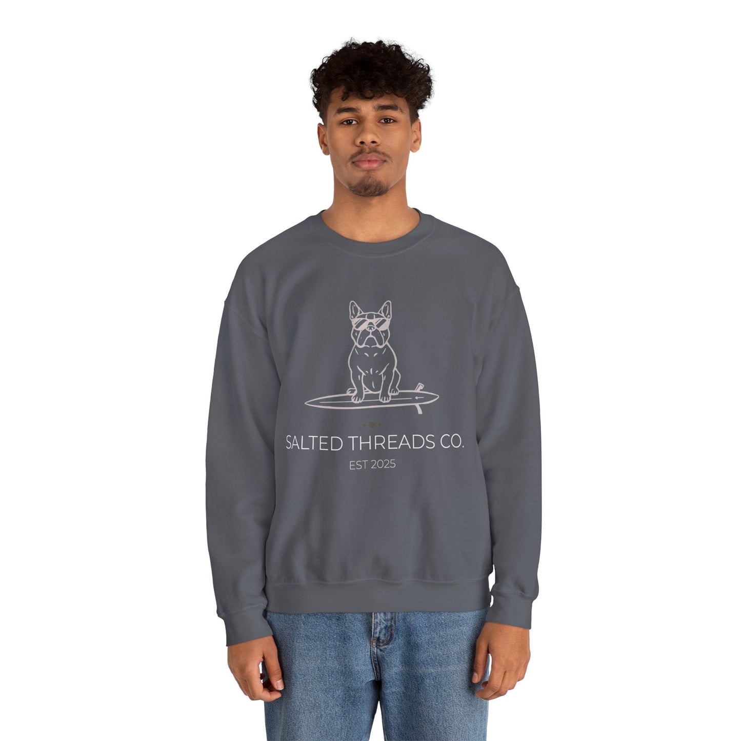 Salted Threads Co. French Bulldog Unisex Heavy Blend™ Crewneck Sweatshirt