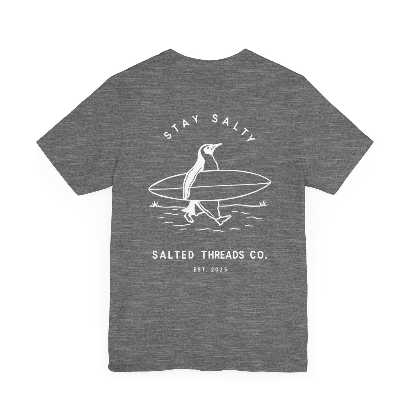 Stay Salty Penguin Unisex Short Sleeve Tee