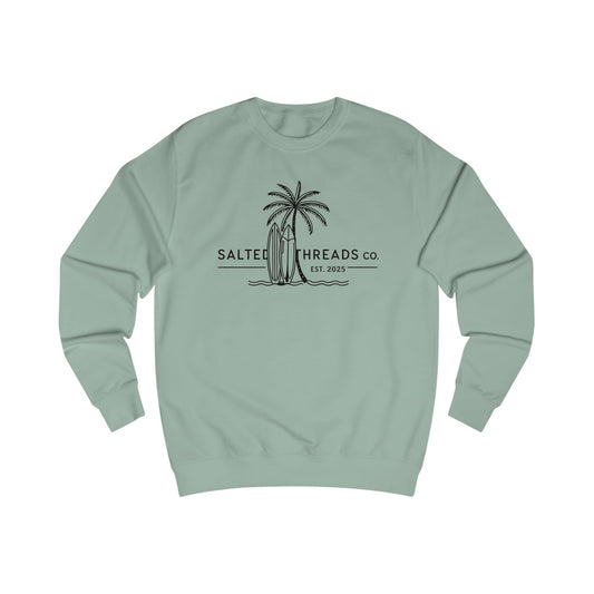 Beach Life Unisex Sweatshirt - Look Great on the Beach - Dusty Green