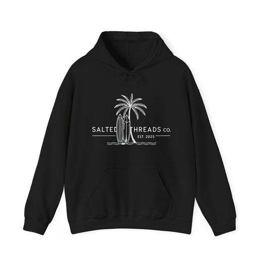 Salted Threads Co. Surf Vibes Unisex Heavy Blend Hoodie - Black