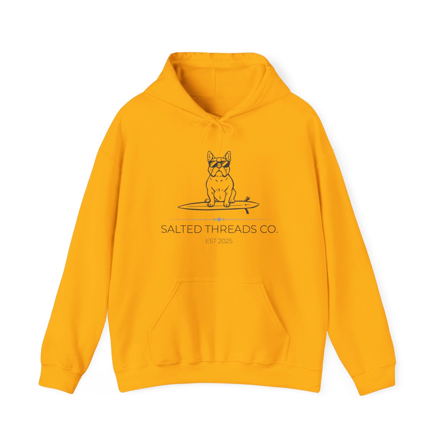 Salted Threads Co. French Bulldog Hoodie - Unisex Heavy Blend Sweatshirt