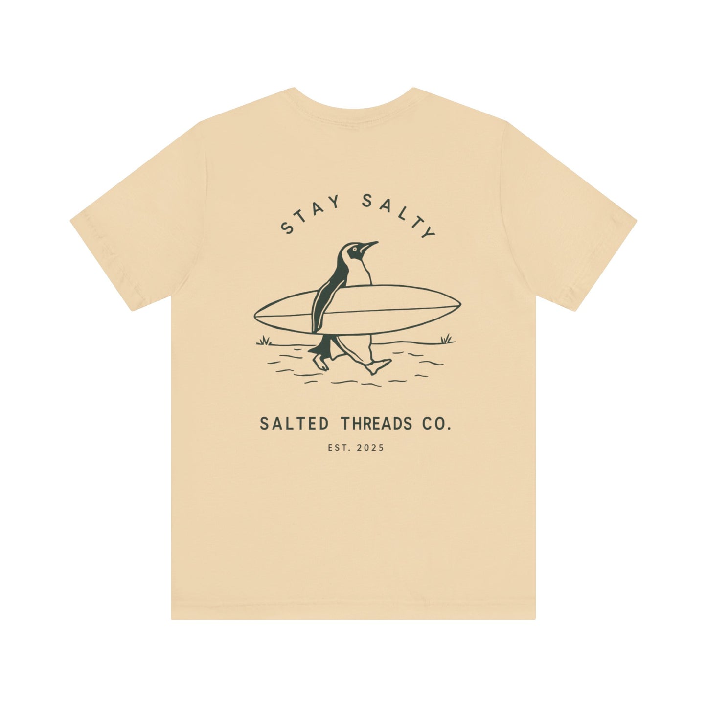 Stay Salty Unisex Beach T-Shirt - Penguin