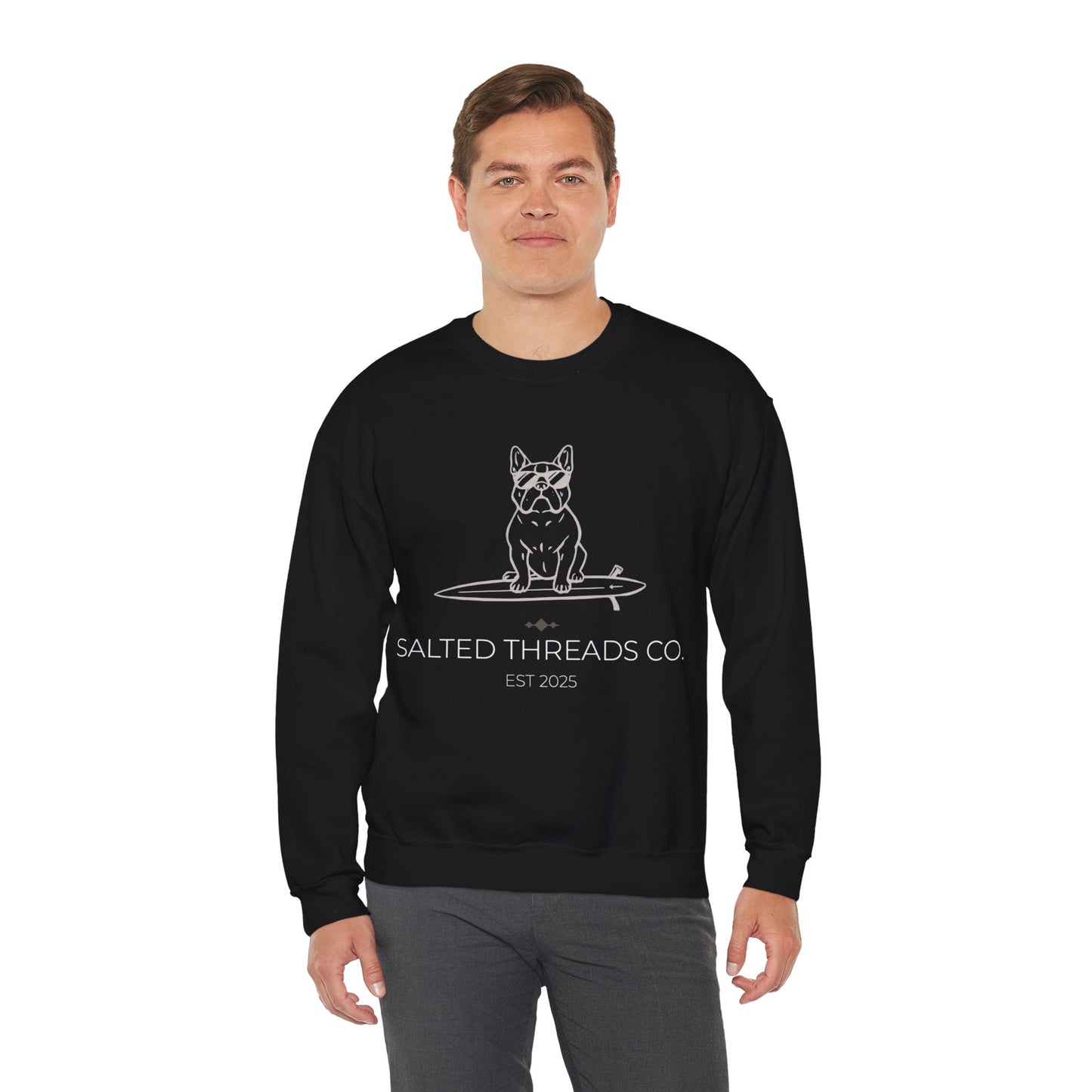 Salted Threads Co. French Bulldog Unisex Heavy Blend™ Crewneck Sweatshirt