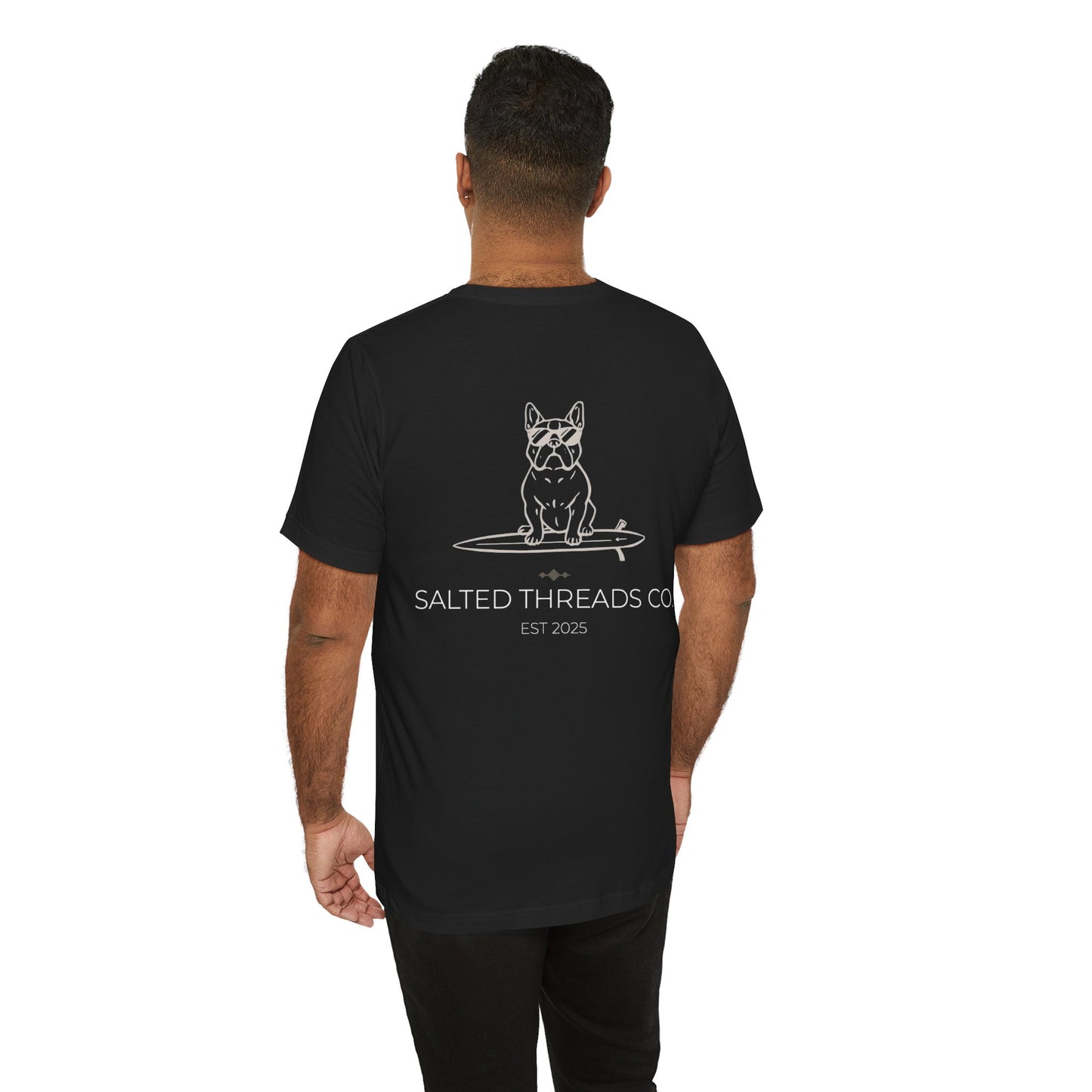 Cool French Bulldog Surfing Unisex Tee