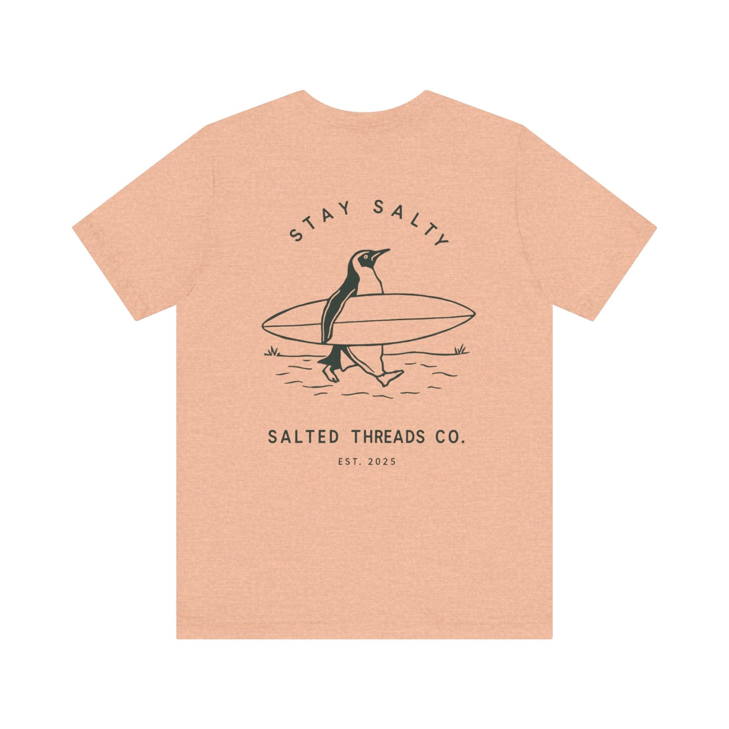 Stay Salty Unisex Beach T-Shirt - Penguin