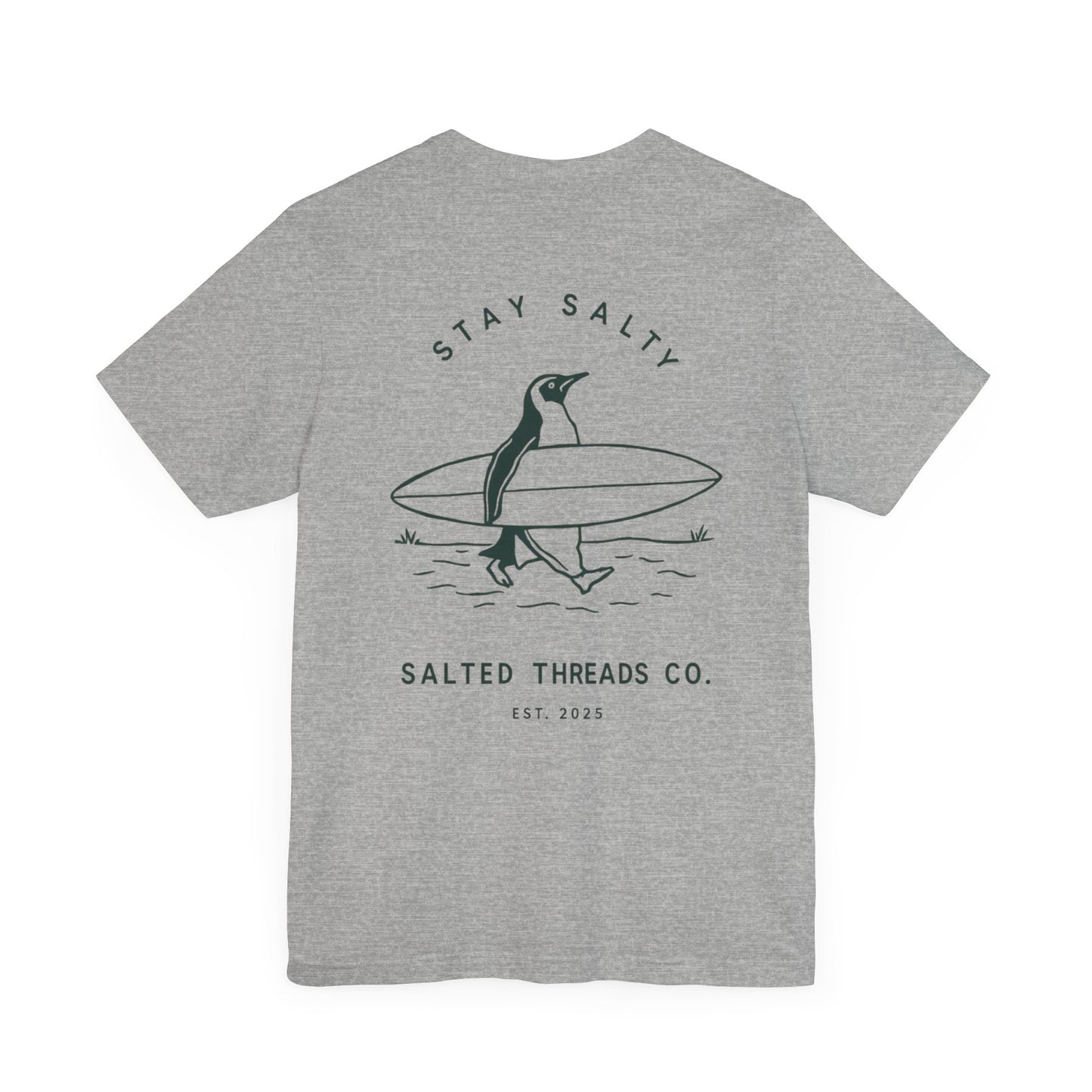 Stay Salty Unisex Beach T-Shirt - Penguin