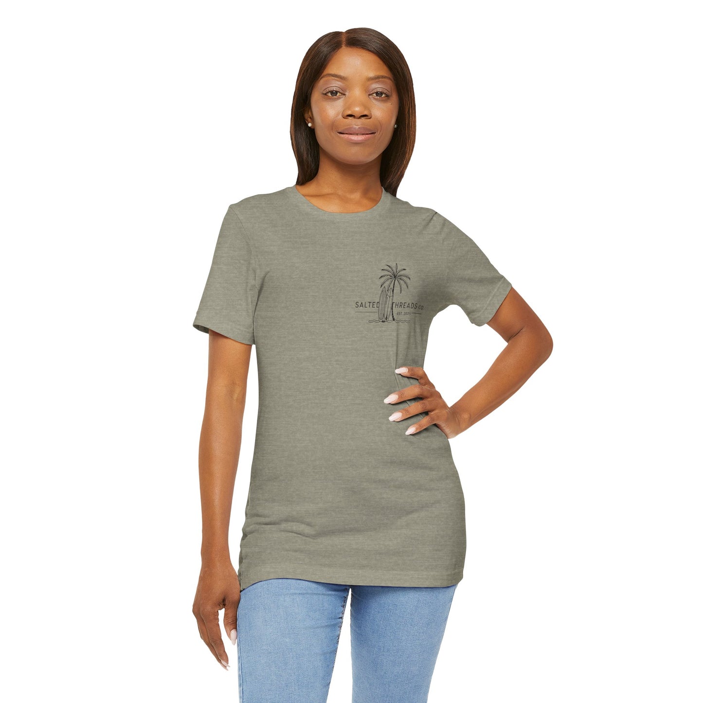 Beach Life Unisex Tee Heather Stone