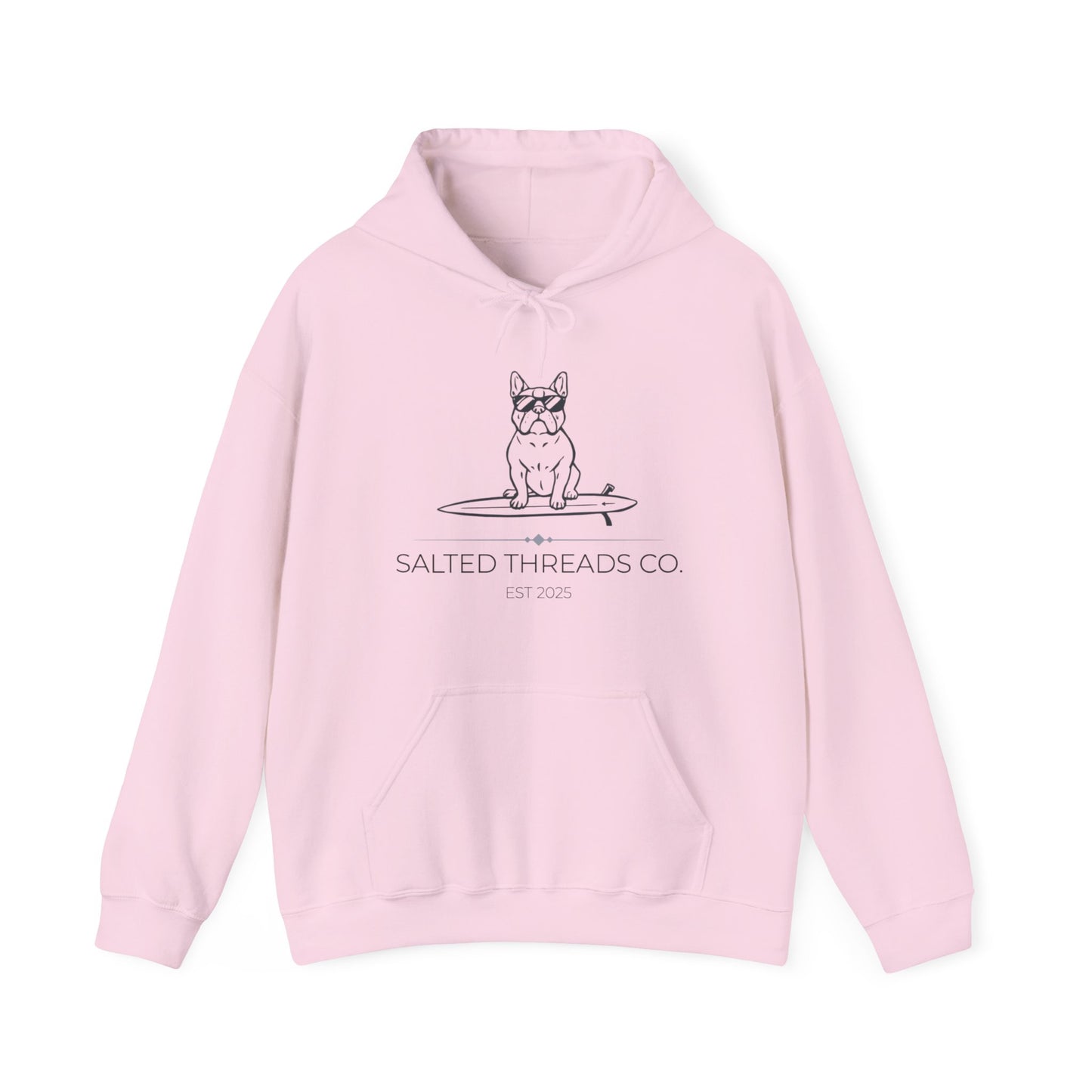 Salted Threads Co. French Bulldog Hoodie - Unisex Heavy Blend Sweatshirt