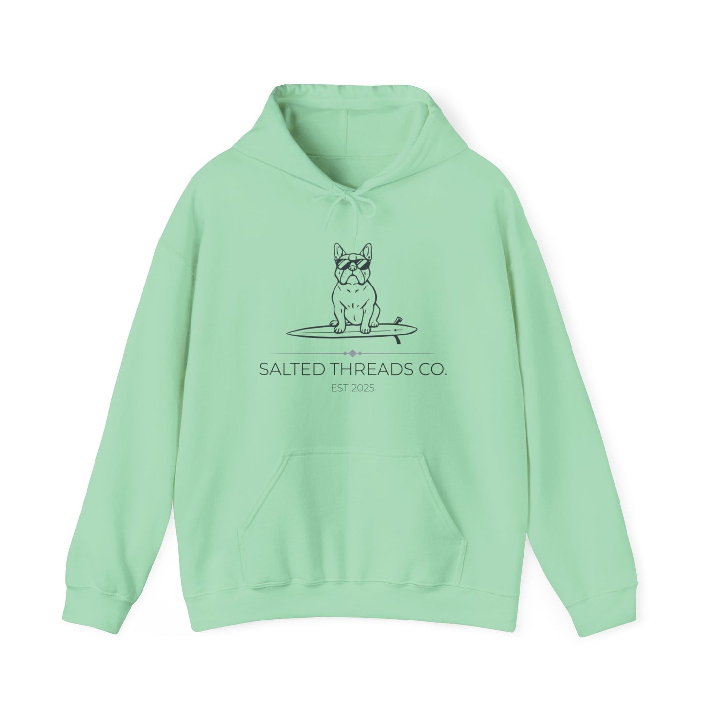 Salted Threads Co. French Bulldog Hoodie - Unisex Heavy Blend Sweatshirt