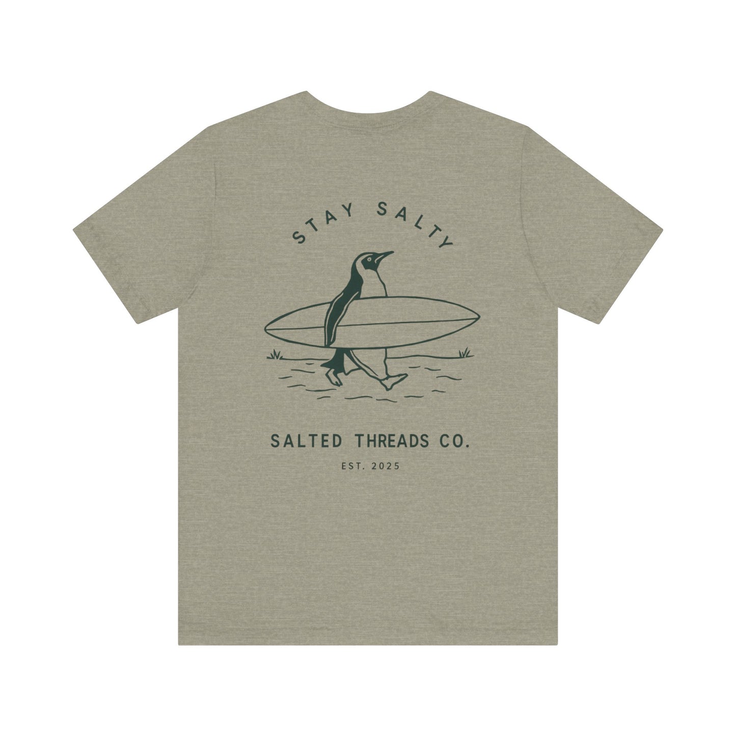 Stay Salty Unisex Beach T-Shirt - Penguin