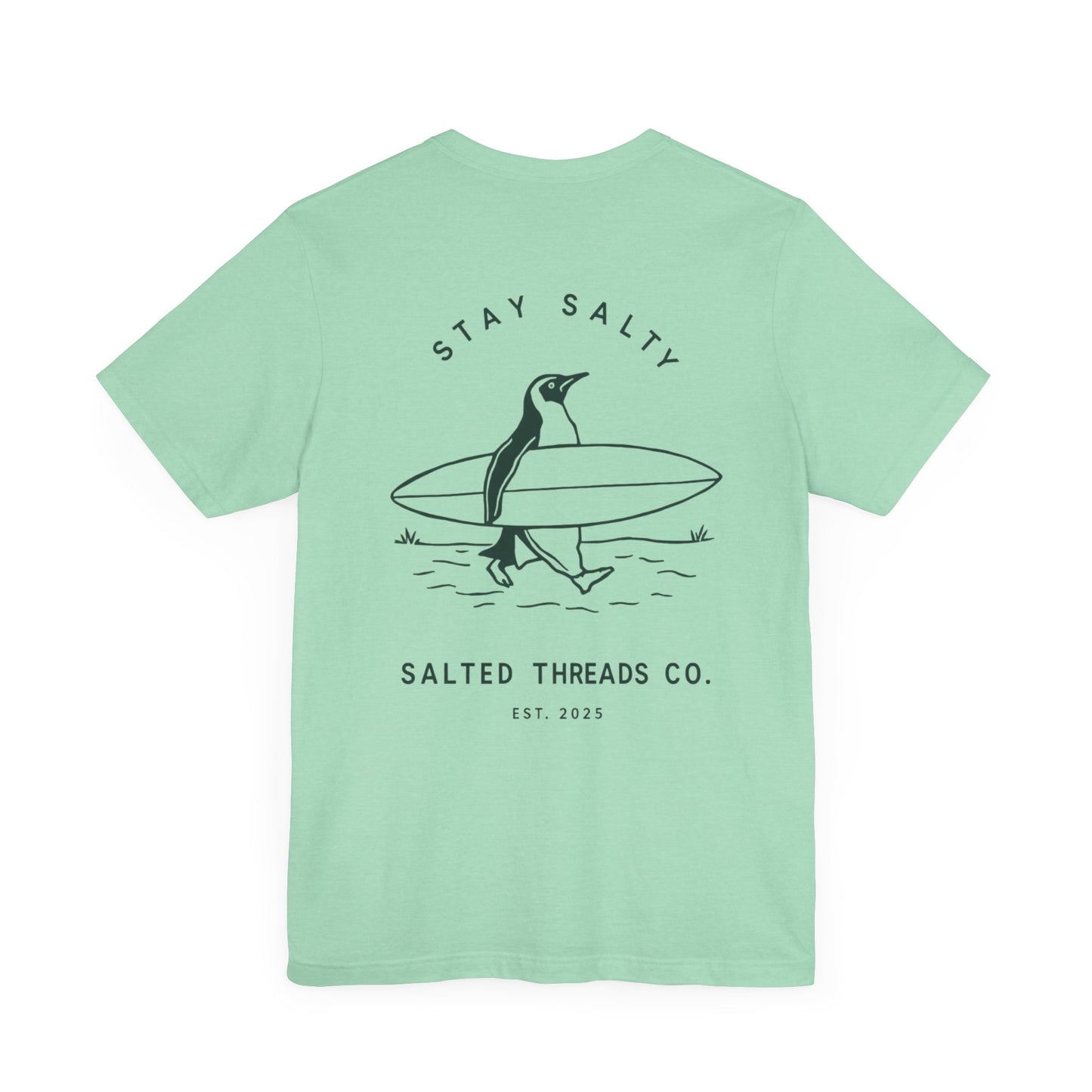 Stay Salty Unisex Beach T-Shirt - Penguin