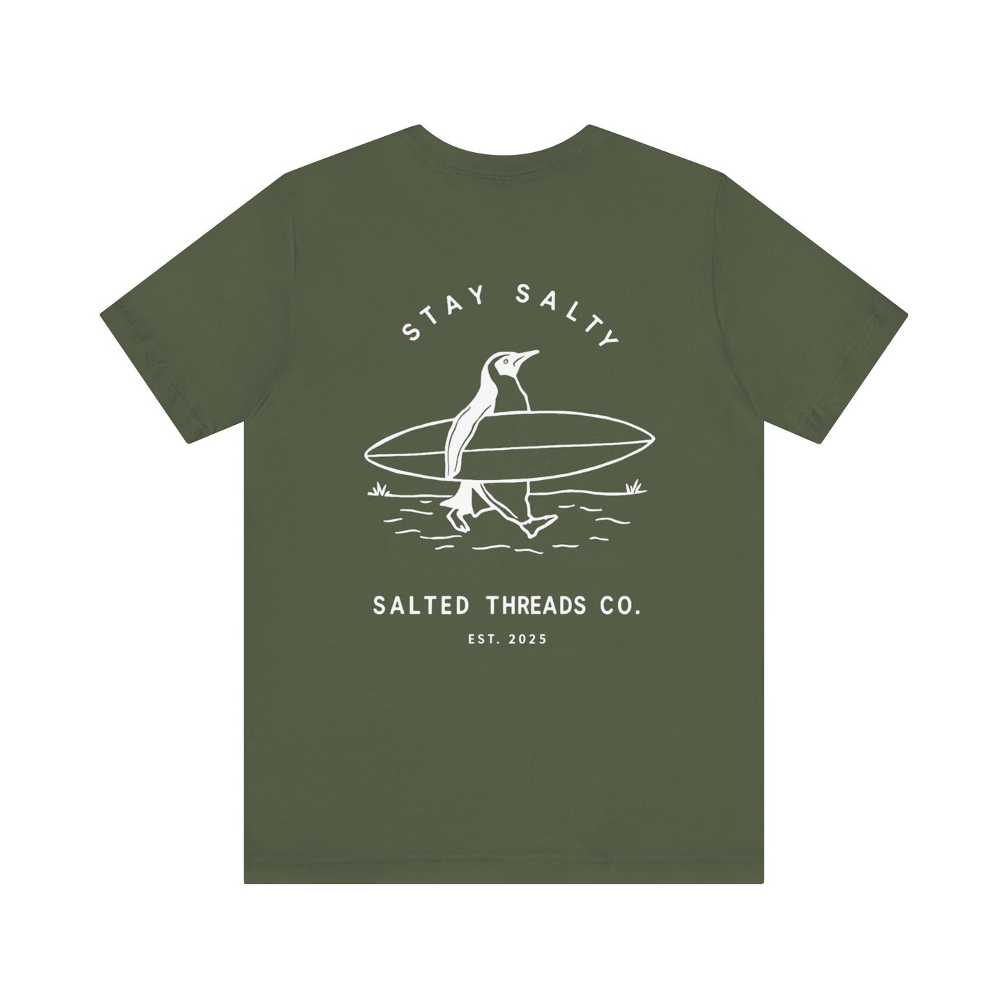 Stay Salty Penguin Unisex Short Sleeve Tee