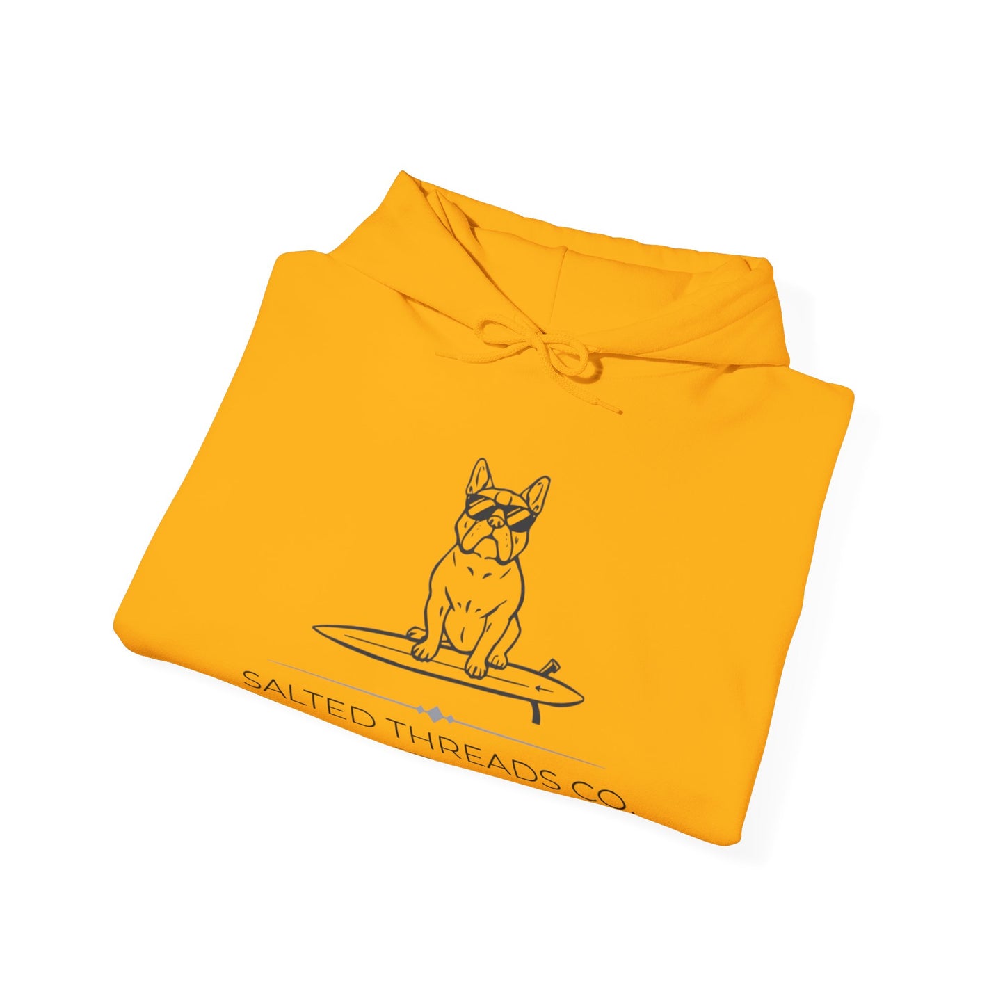 Salted Threads Co. French Bulldog Hoodie - Unisex Heavy Blend Sweatshirt