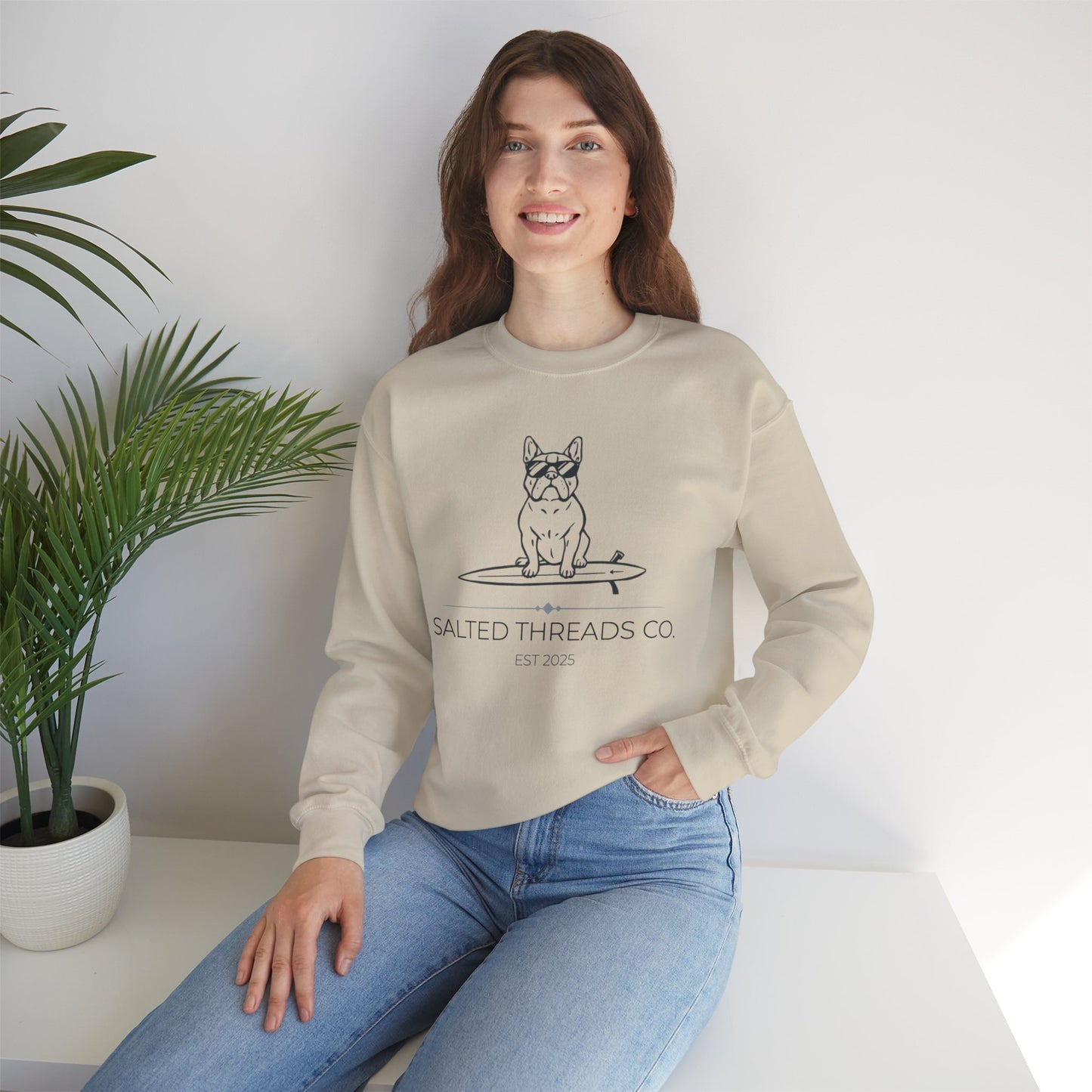 Salted Threads Co. French Bulldog Crewneck Sweatshirt