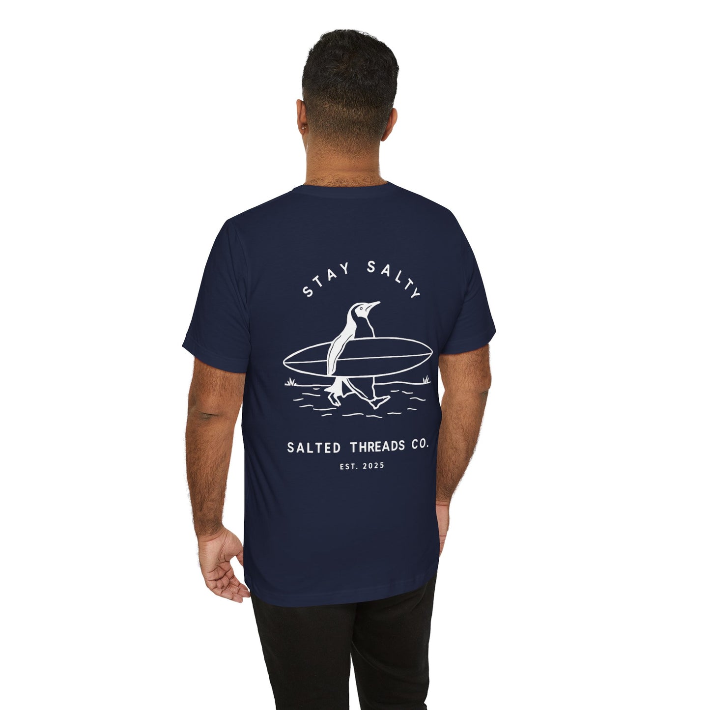 Stay Salty Penguin Unisex Short Sleeve Tee