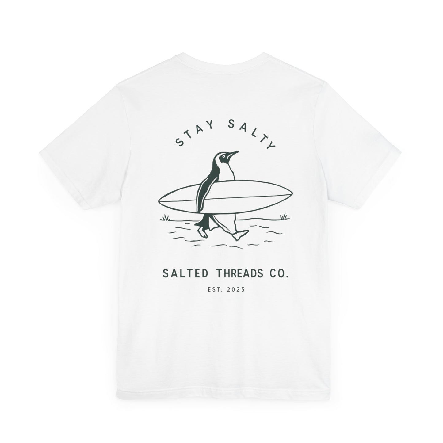 Stay Salty Unisex Beach T-Shirt - Penguin